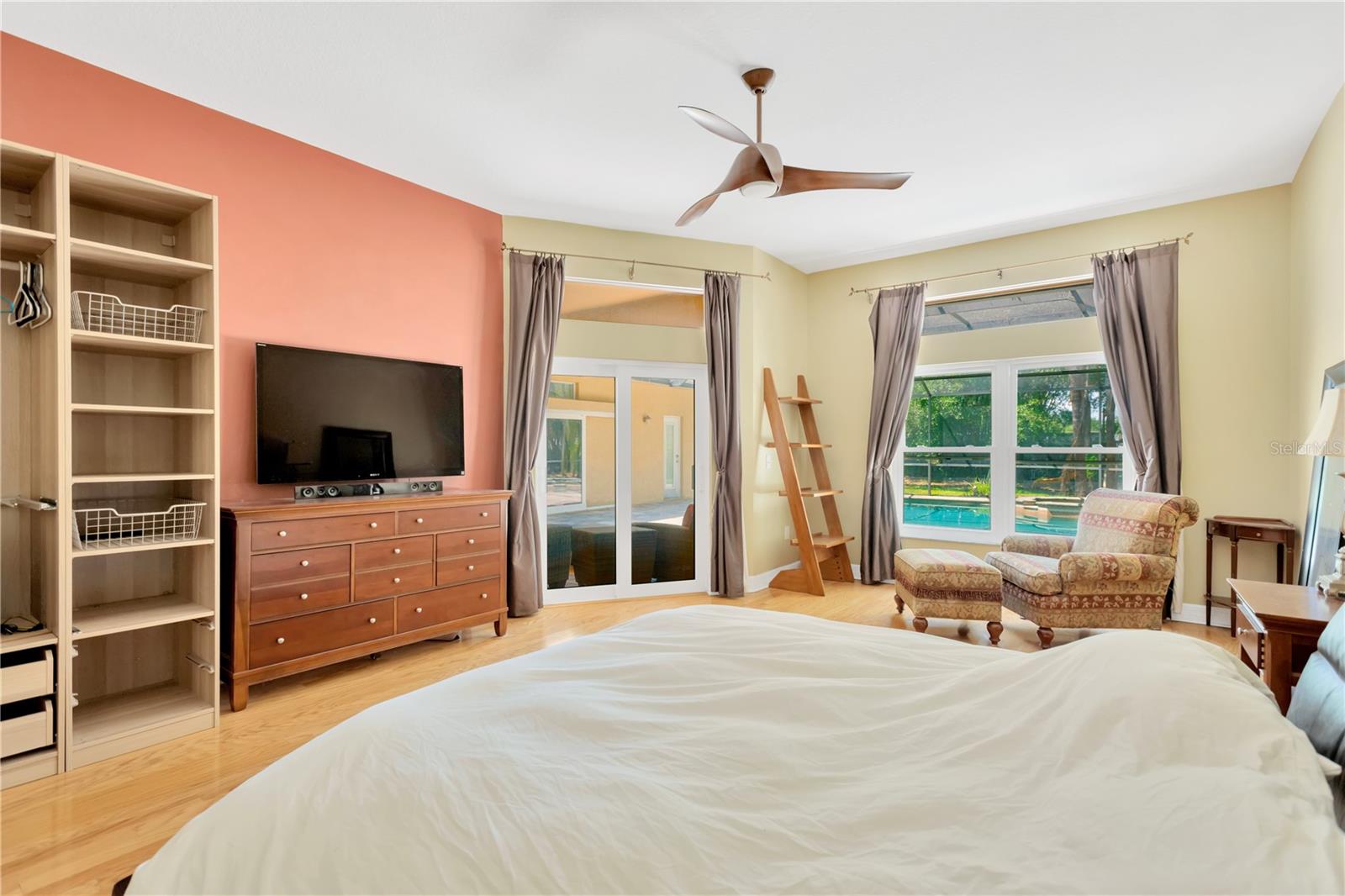 Primary bedroom with sitting area