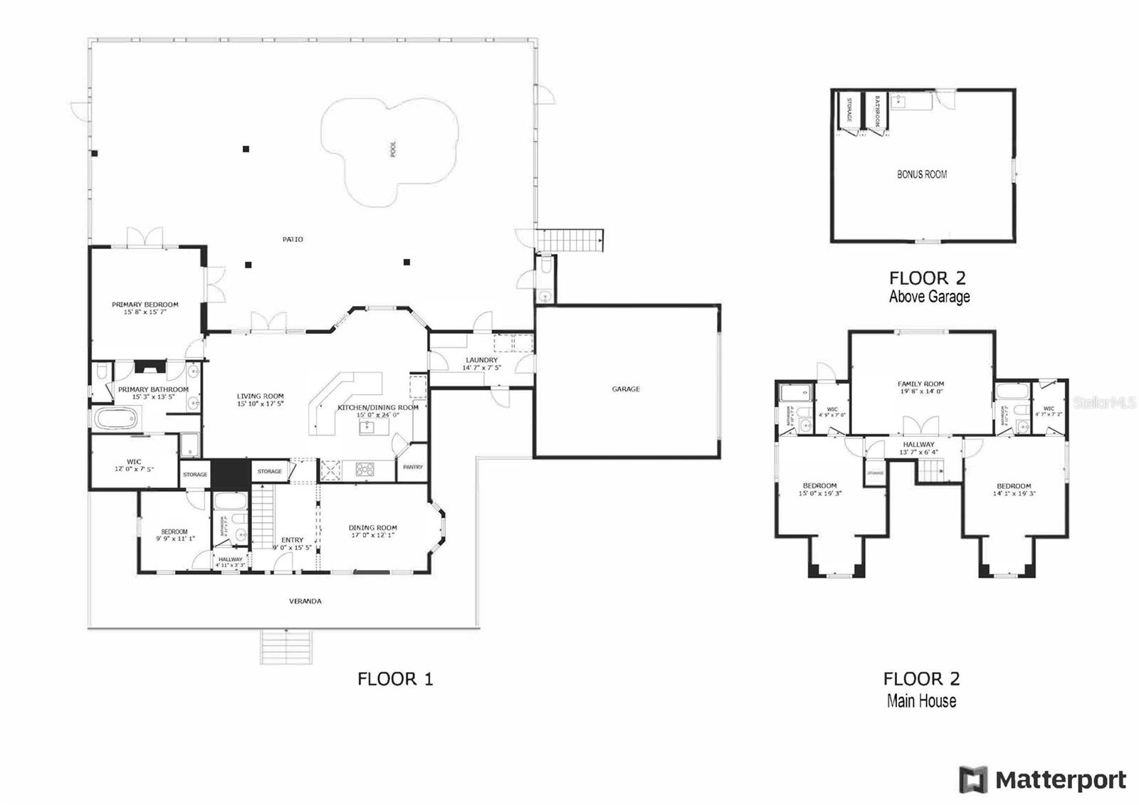 Layout of main house