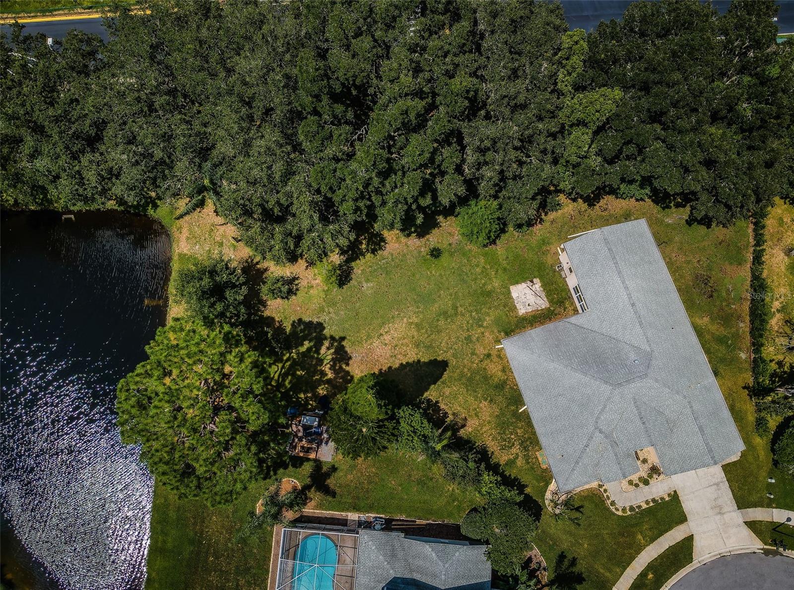 Backyard Aerial of 8233 Danubian Place