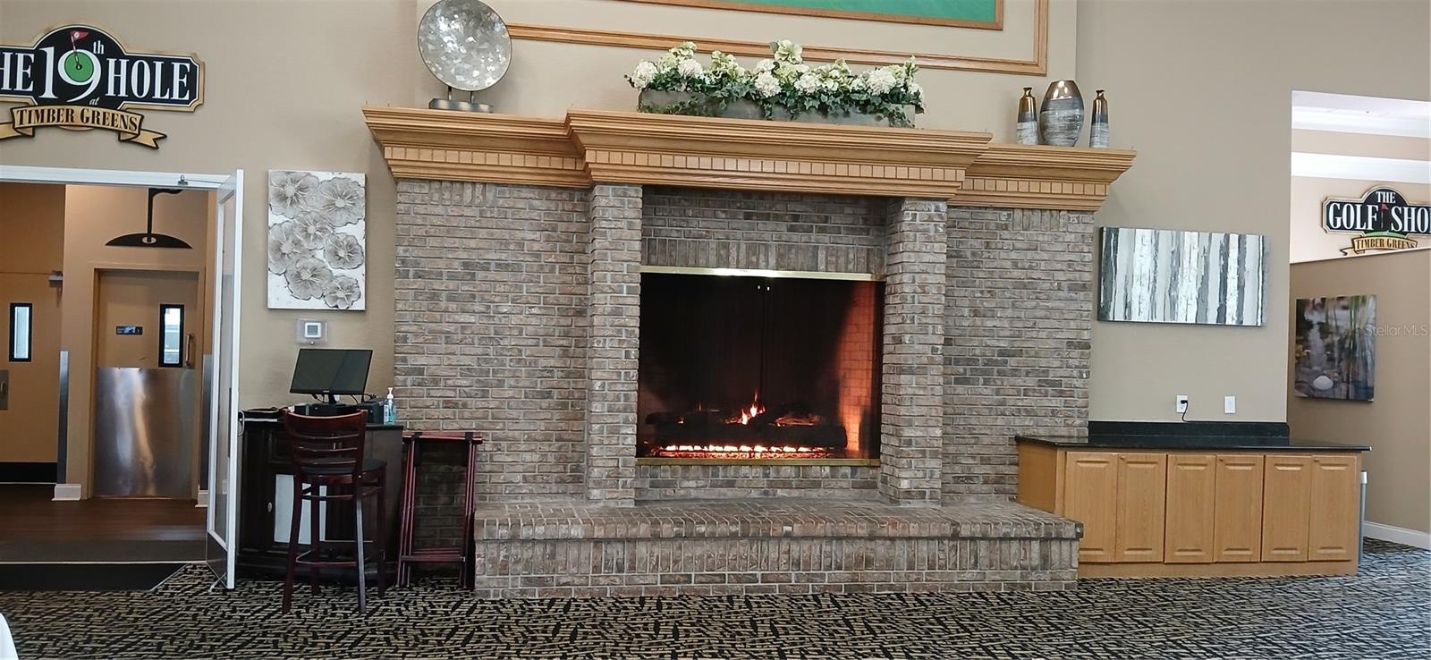 Fireplace in Clubhouse