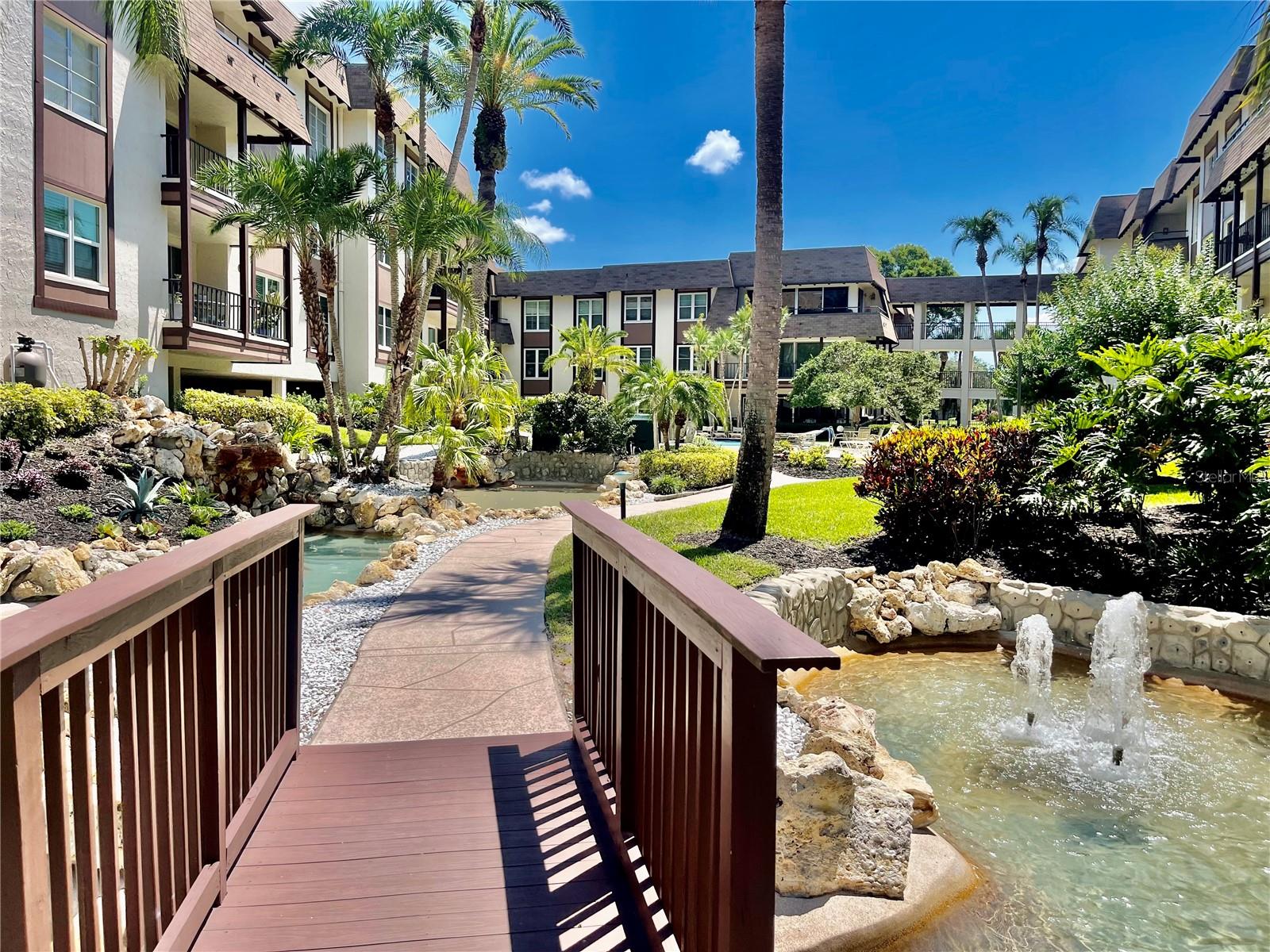 Courtyard of pool area