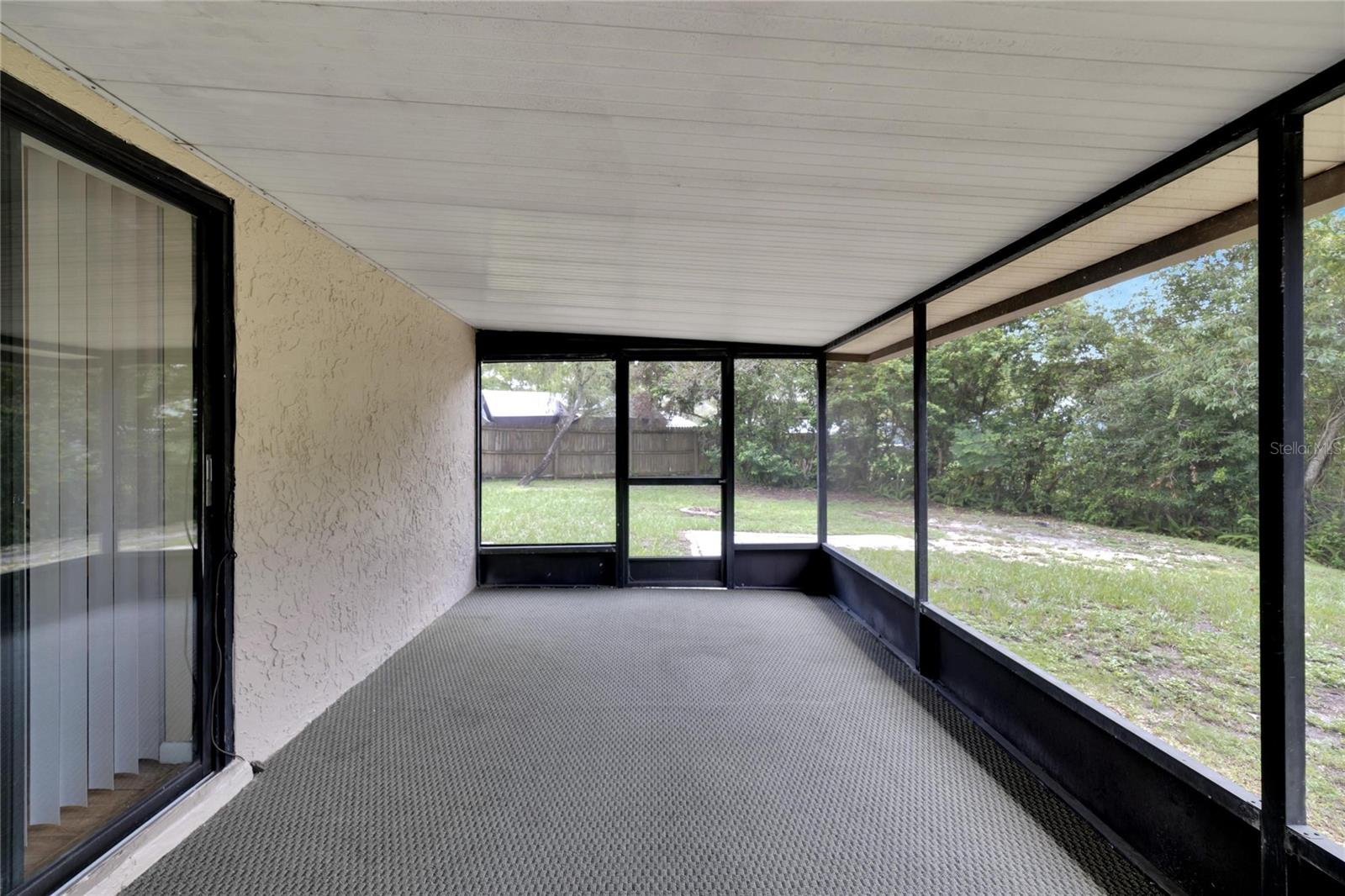 Fully covered & screened Porch