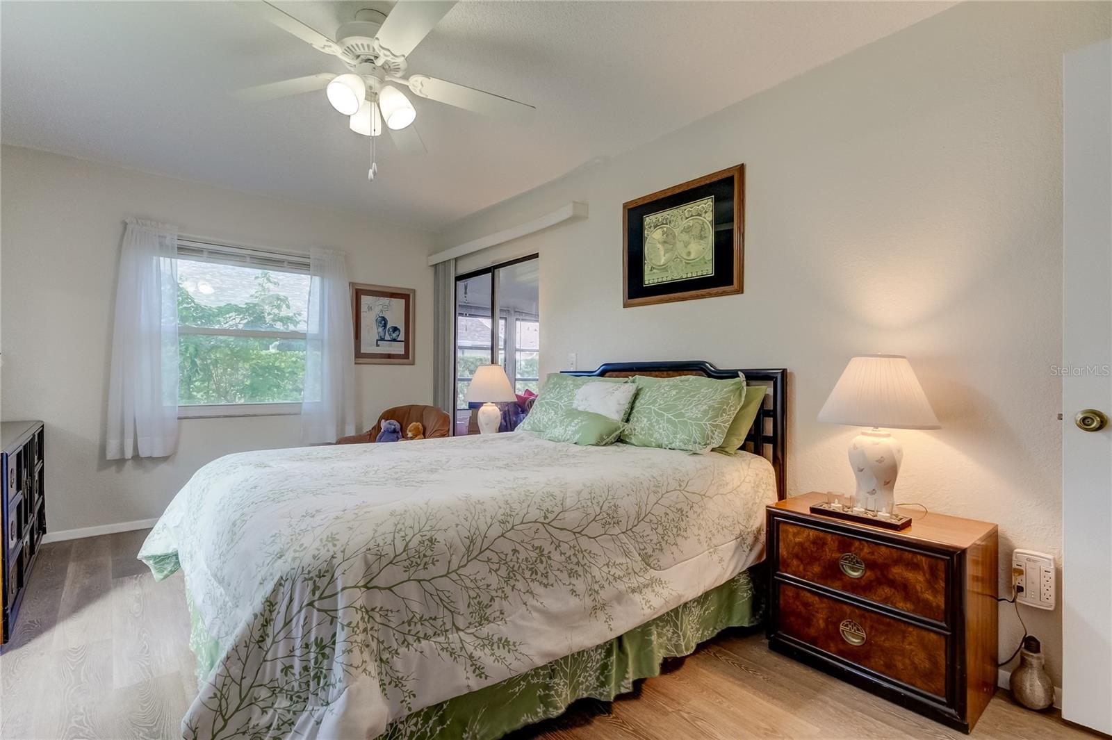 Guest Bedroom Number One With Sliding Door To Lanai