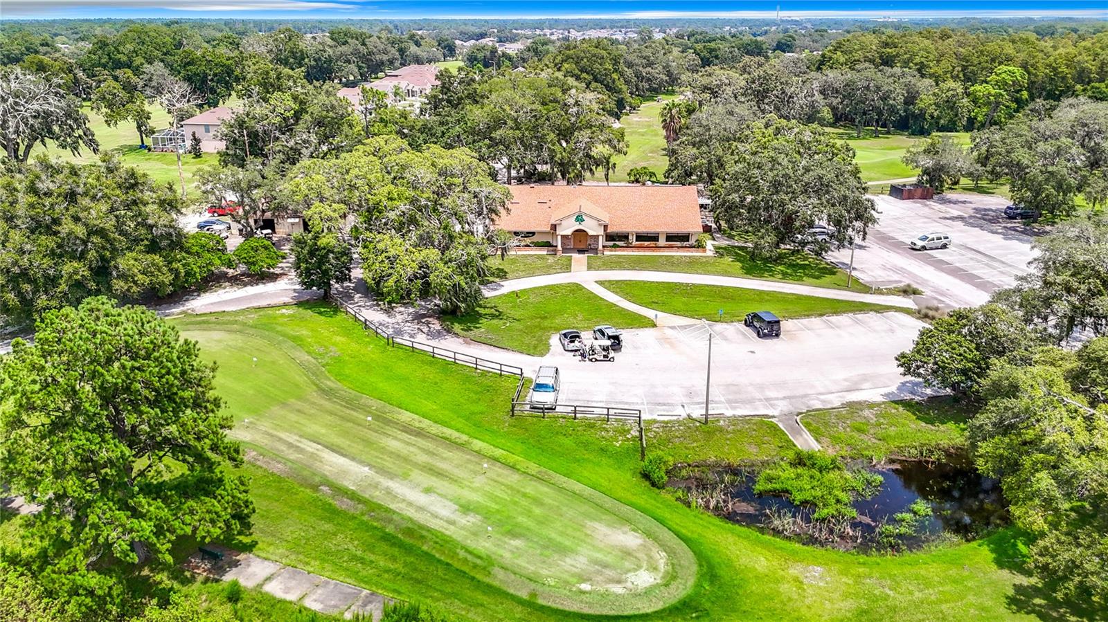 This is the Meadow Oaks Country Club. This is a public 18 hole golf course. Meadow resident pay to play.