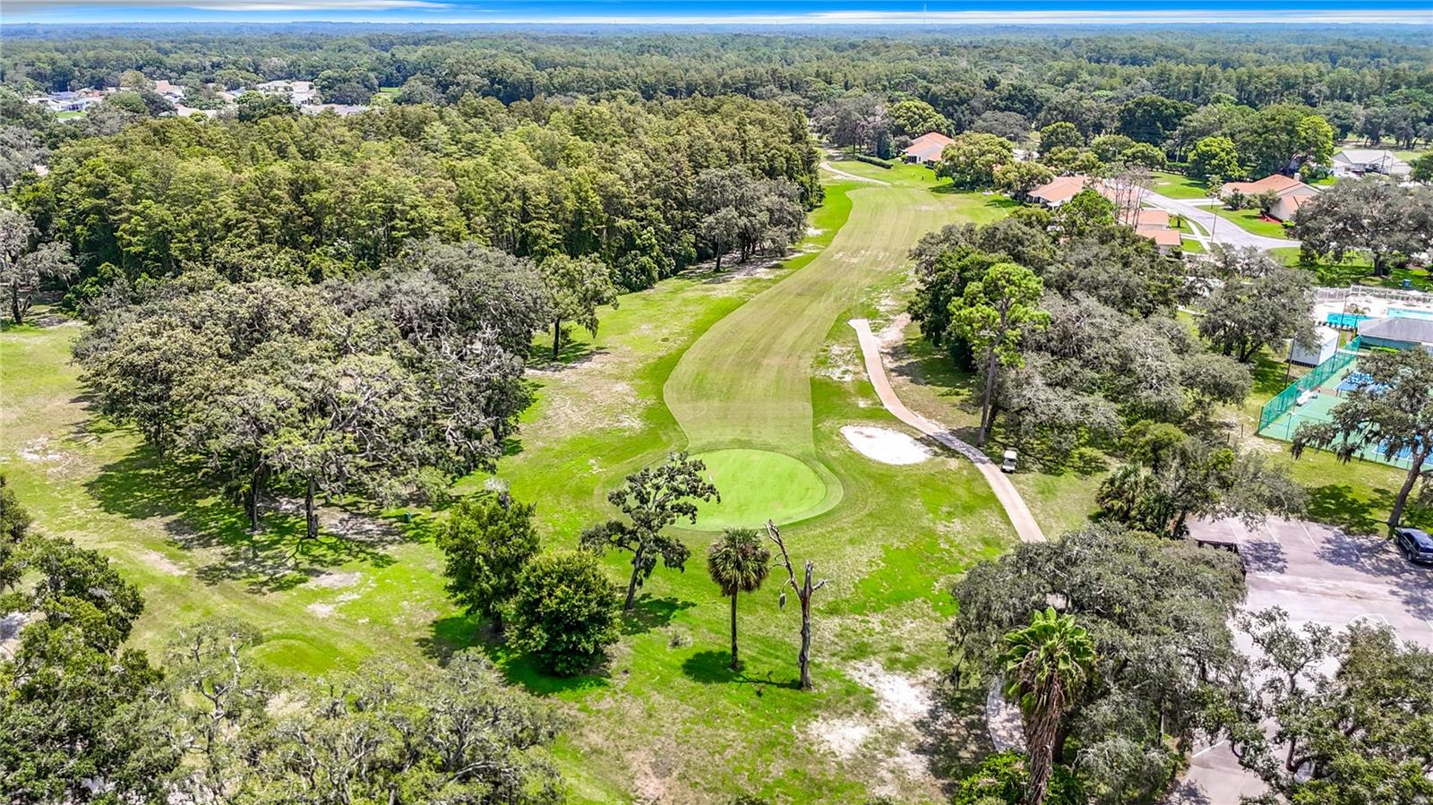 Overhead view of the 9th hole.