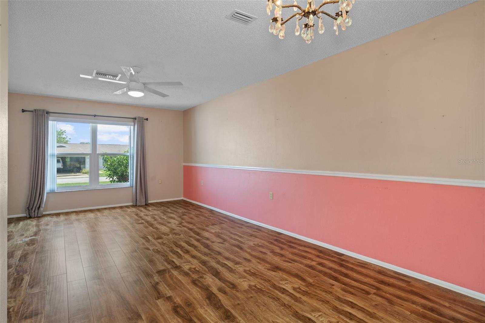 Living Area with Chair Rail Molding