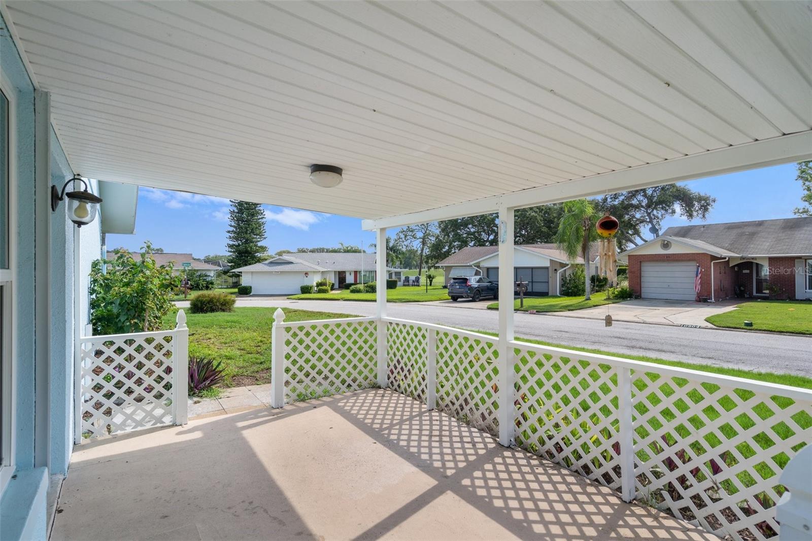 Covered Patio with Lattice Border