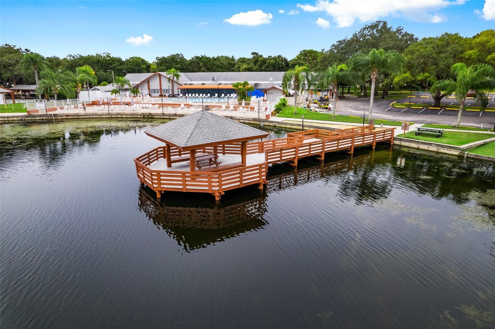 Gazebo and Clubhouse on the Lake