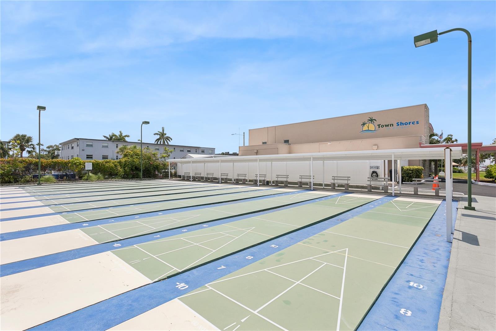 Shuffleboard courts