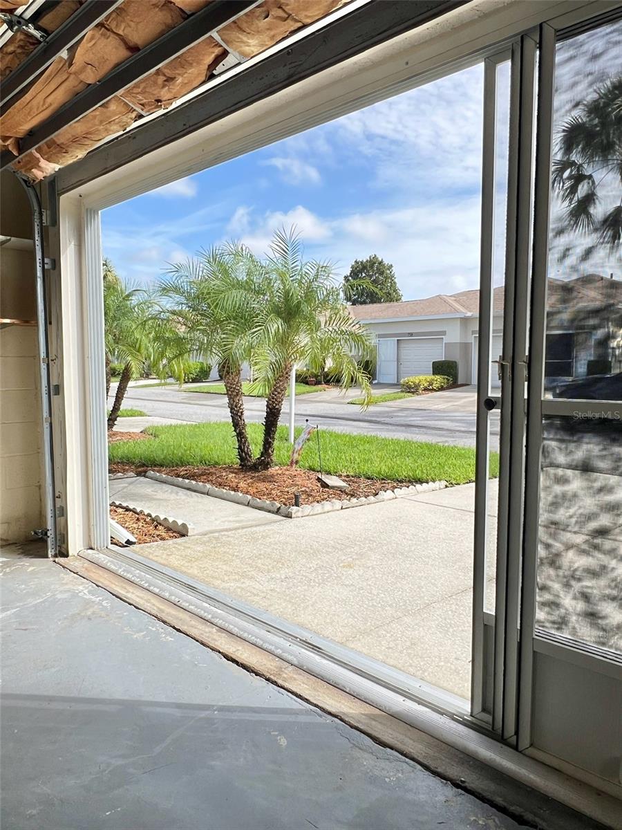 The garage has a sliding screen door too!  Makes working in the garage enjoyable.