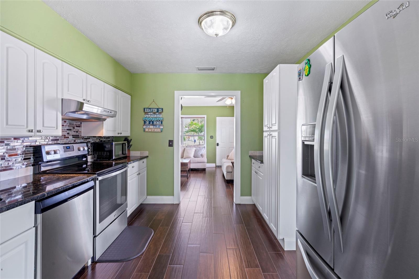 Kitchen open to Living Room