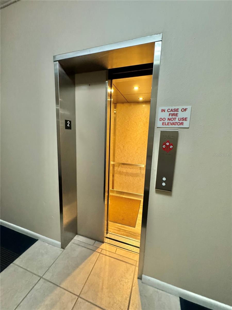 Building elevator.