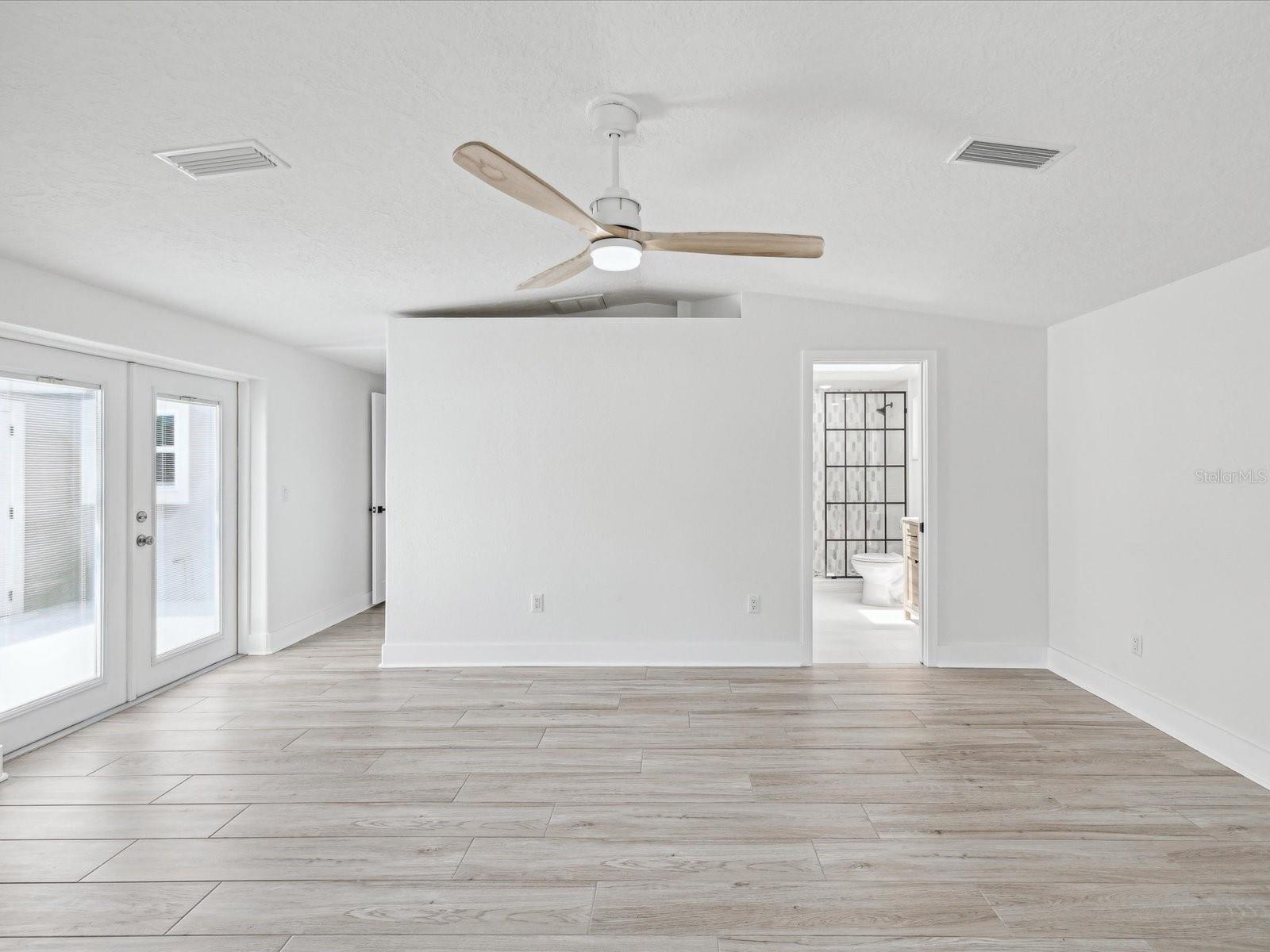 Primary Bedroom with Cathedral Ceiling