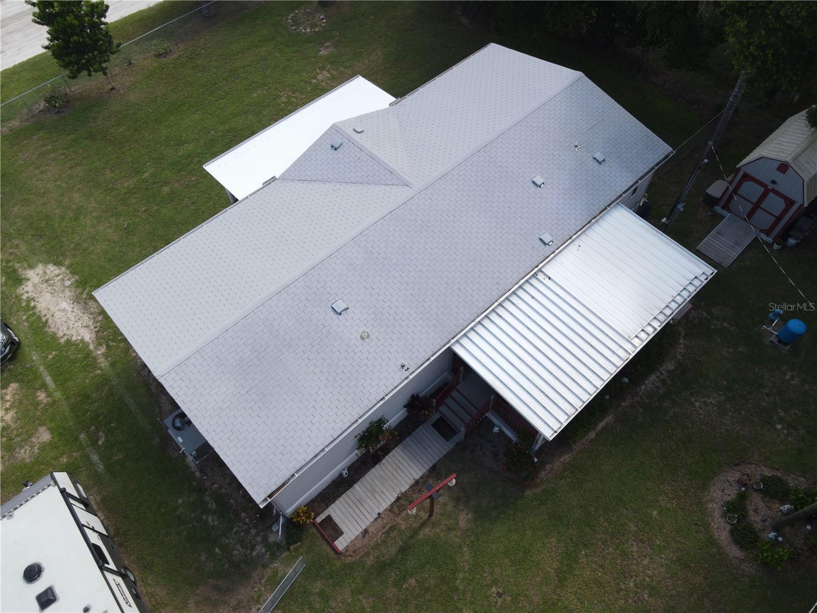 Shingle Room with Aluminum over front porch and back porch