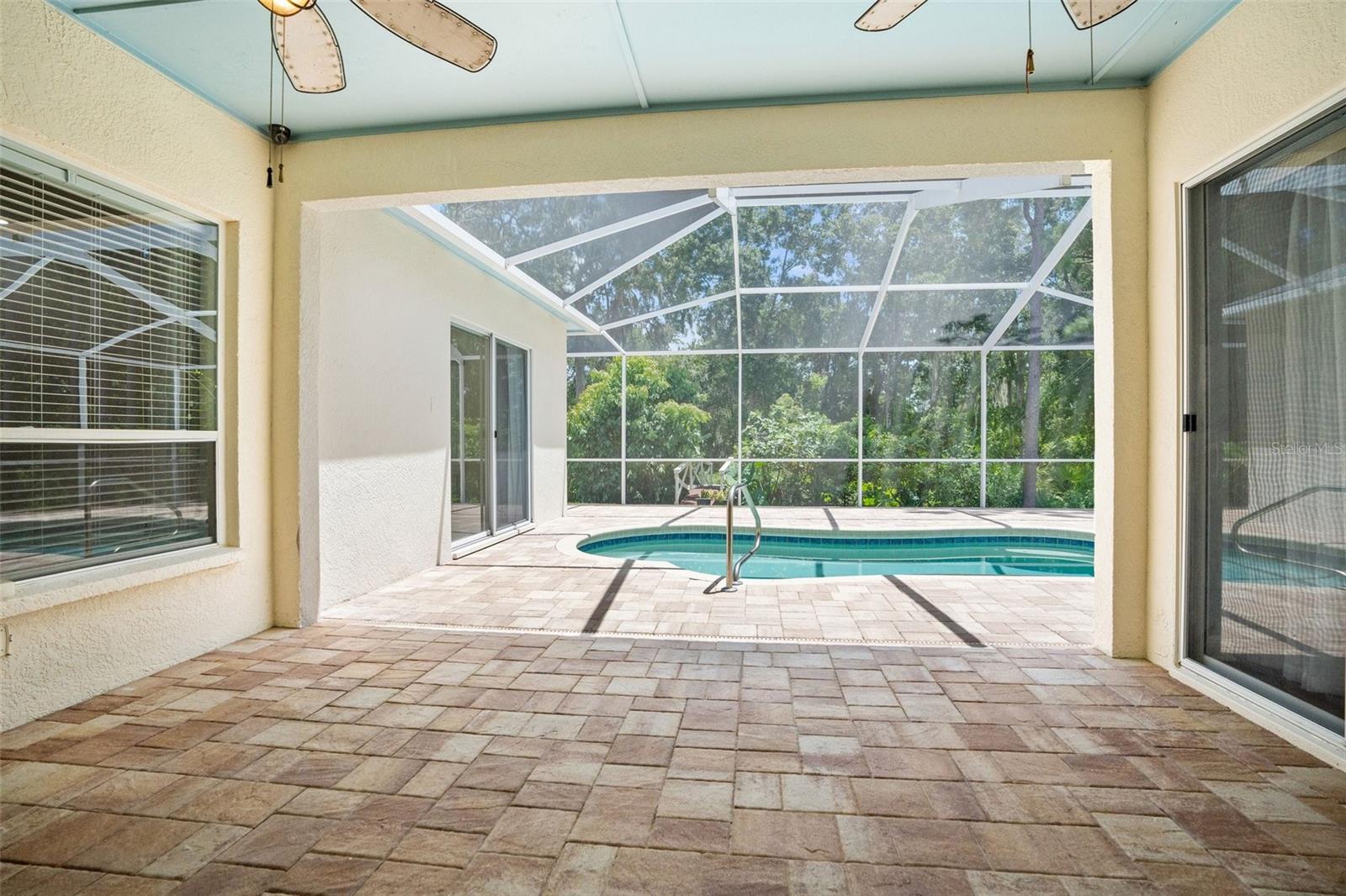 Paver Pool Covered Patio