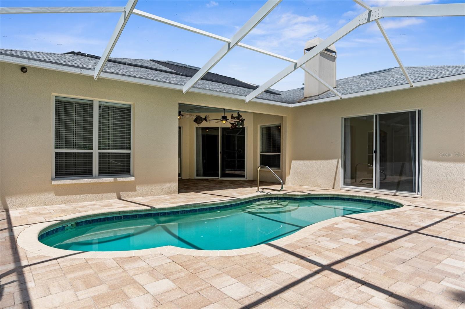 Large Paver Screened In Patio