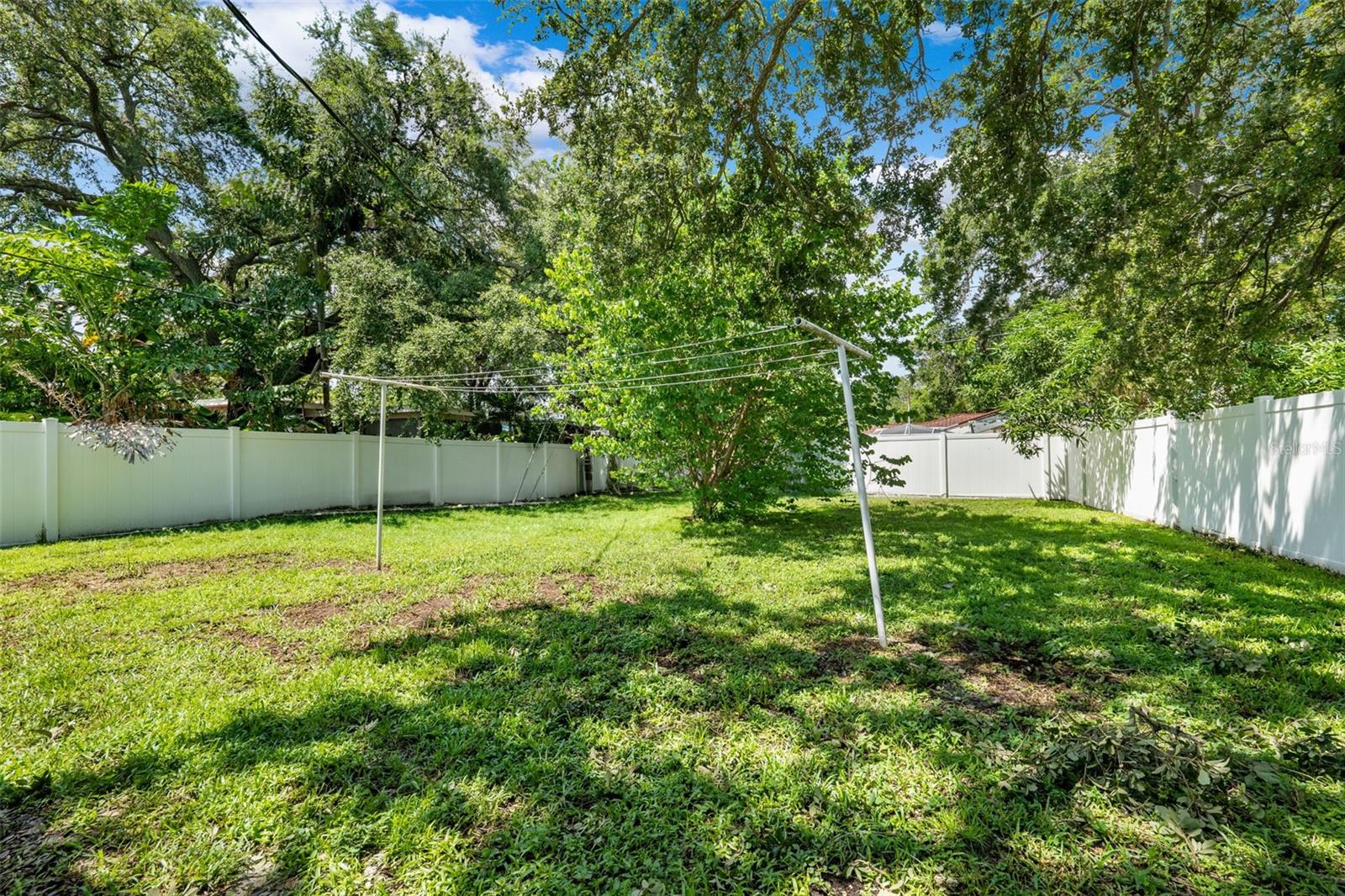 Fenced back yard