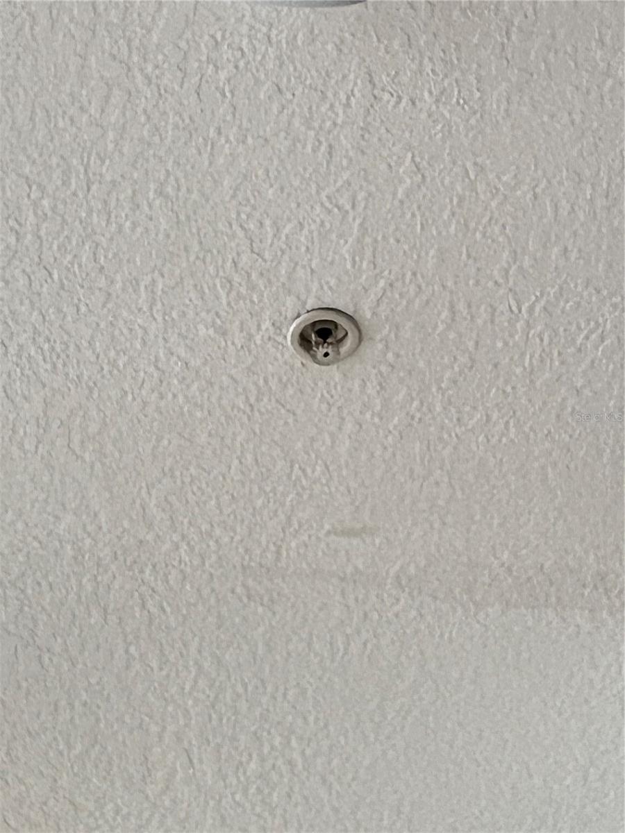 Condo has ceiling sprinkler system.