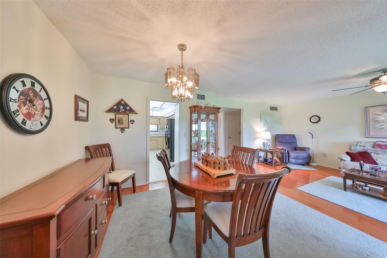 Dining room is good size, bright and adjacent to the kitchen.