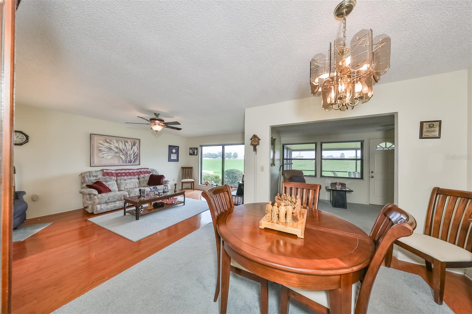 The dining room also leads into the Family room.