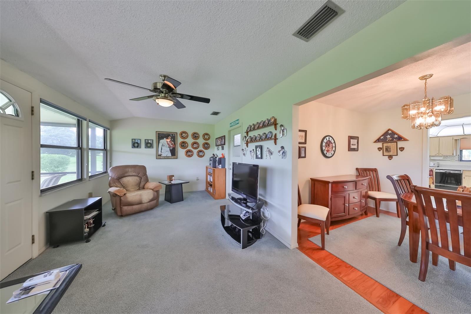 This oversized family room is perfect for crafting, watching a separate TV or reading.