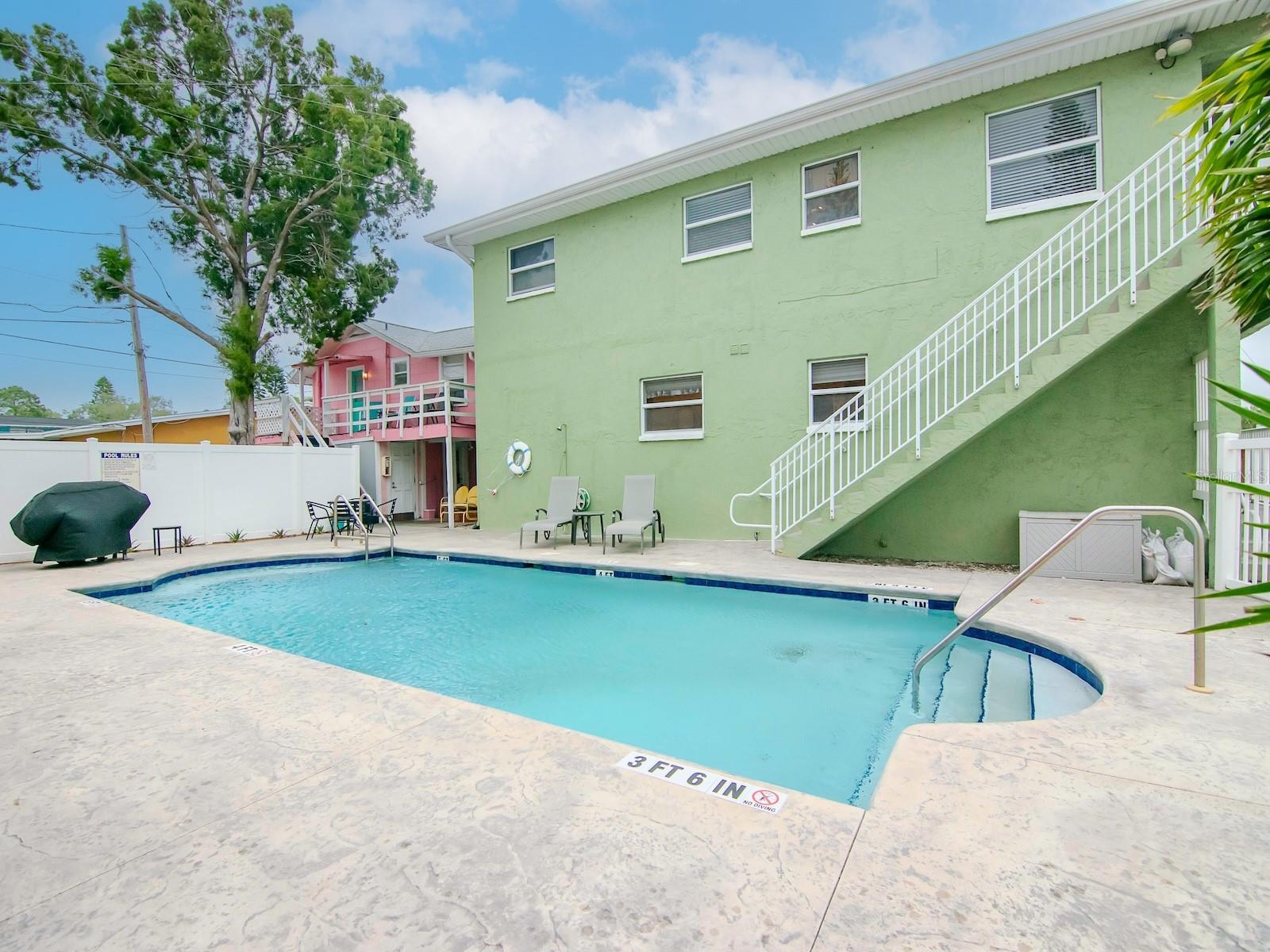 Pool steps from your Balcony!