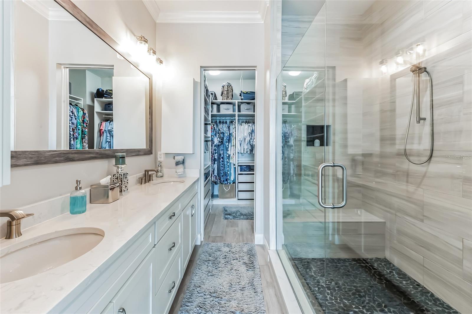 Master Bath with walk-in shower.