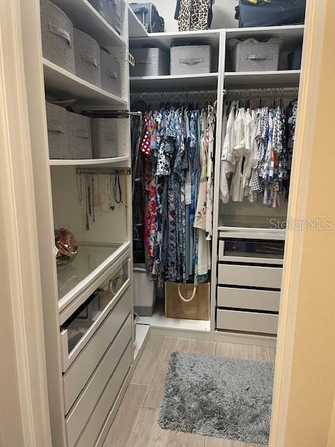 Upgraded closet system.