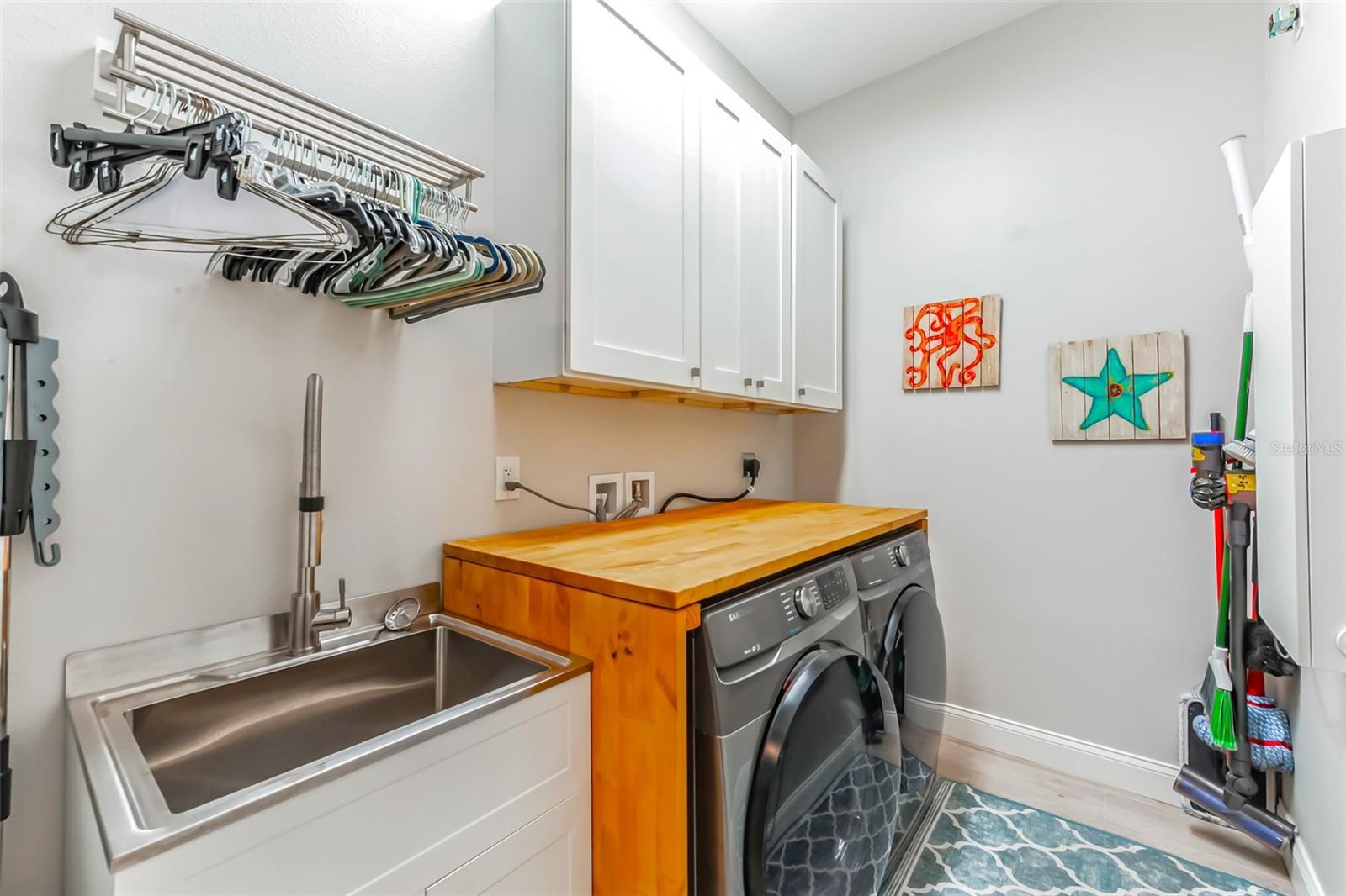 Large laundry room.