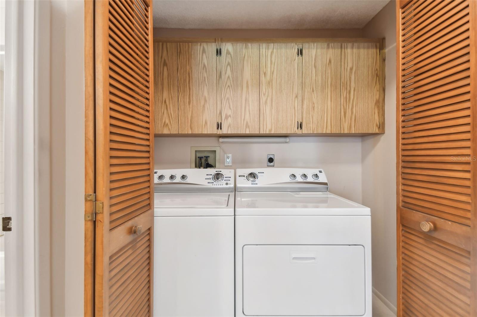 Inside Laundry Closet w/ Storage