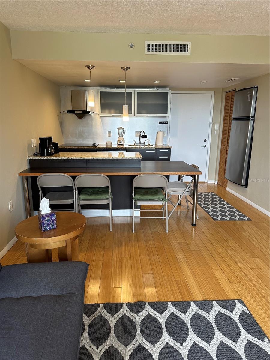 Kitchen from living room