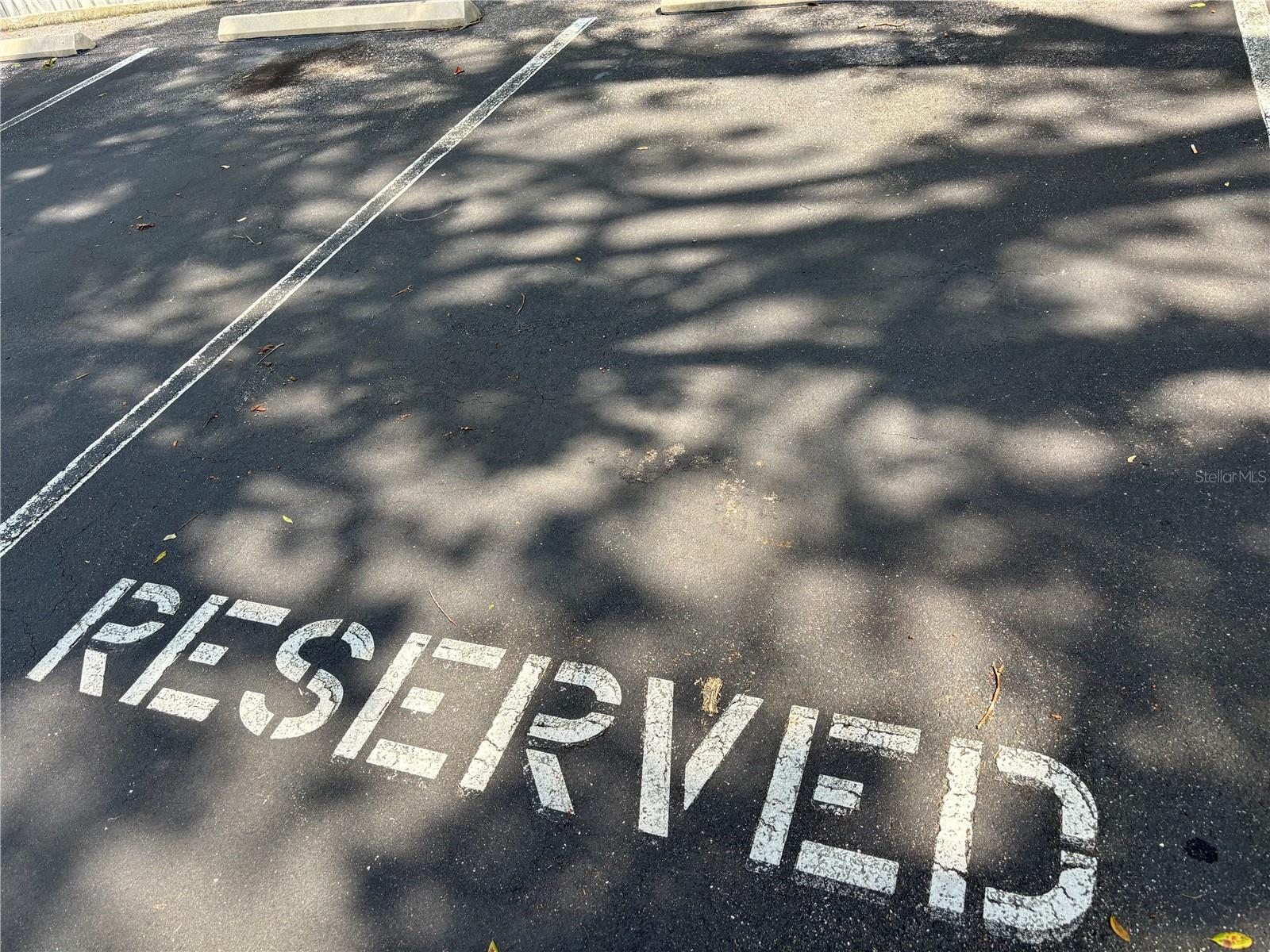 reserved parking spaces