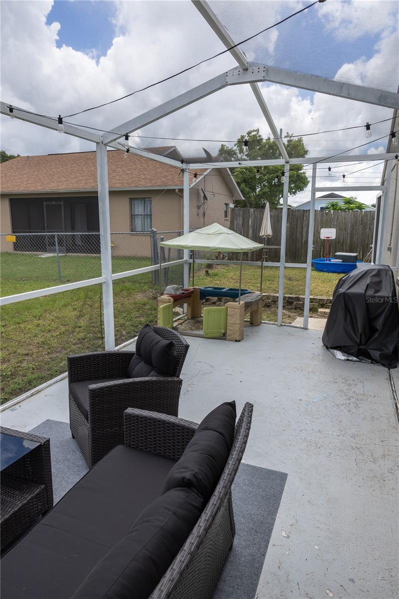 Back patio is concrete