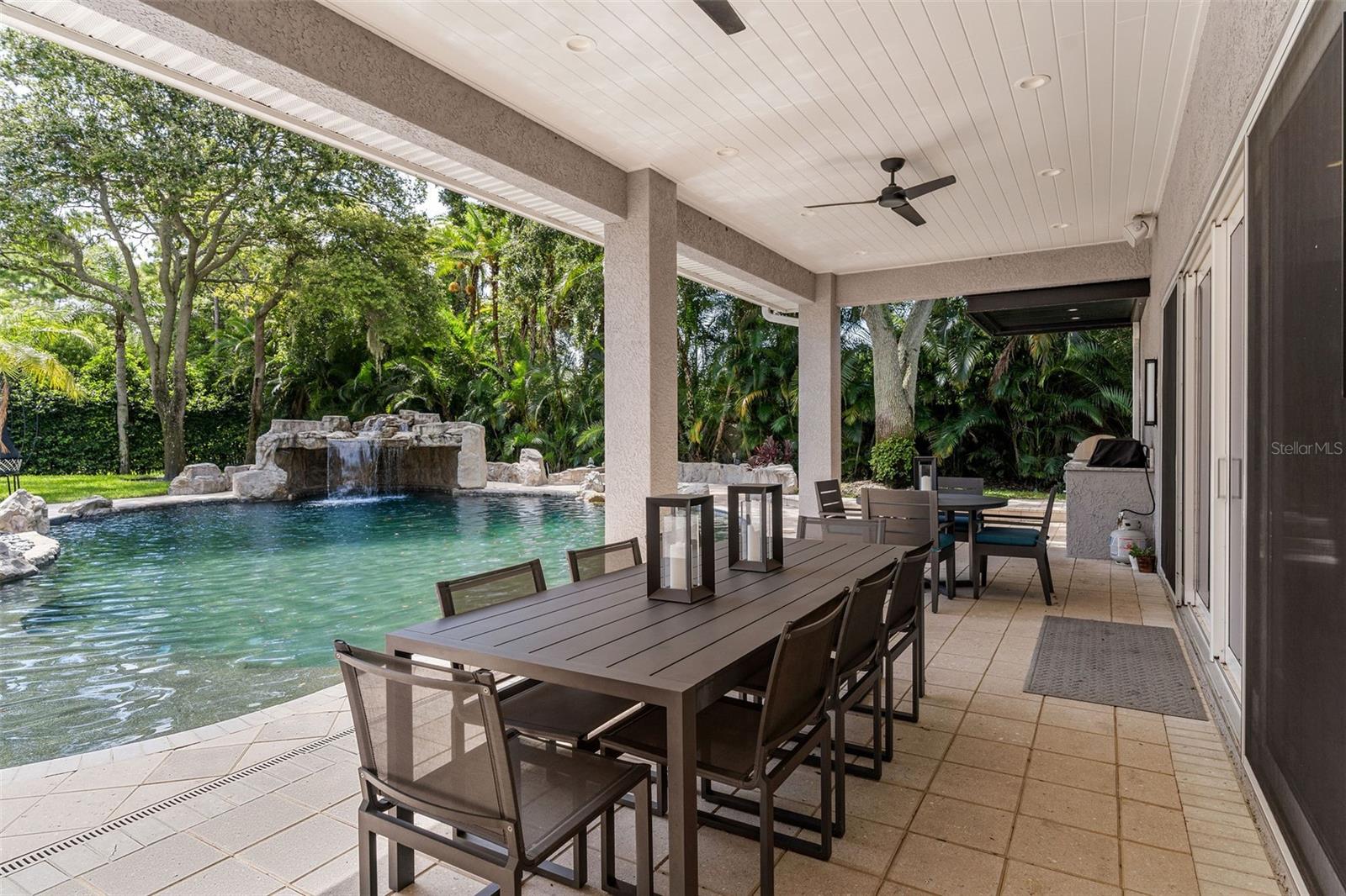 View from the patio next to pool activity room