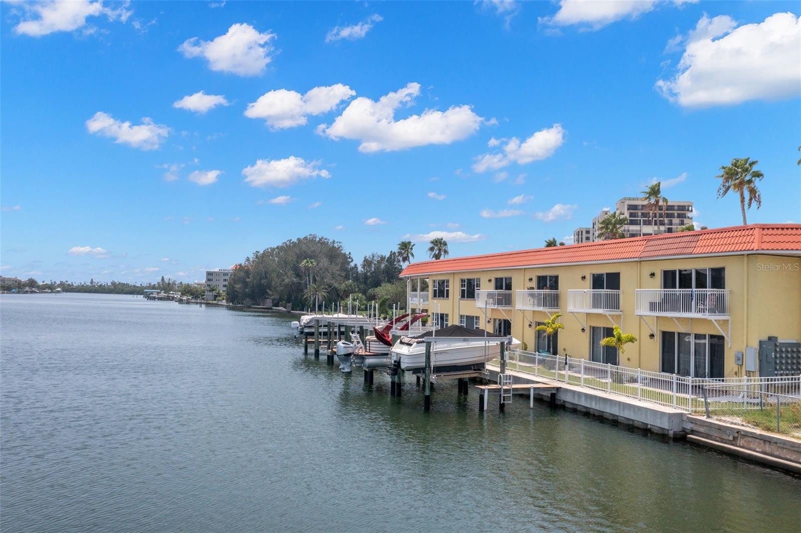 Waterfront view of the building