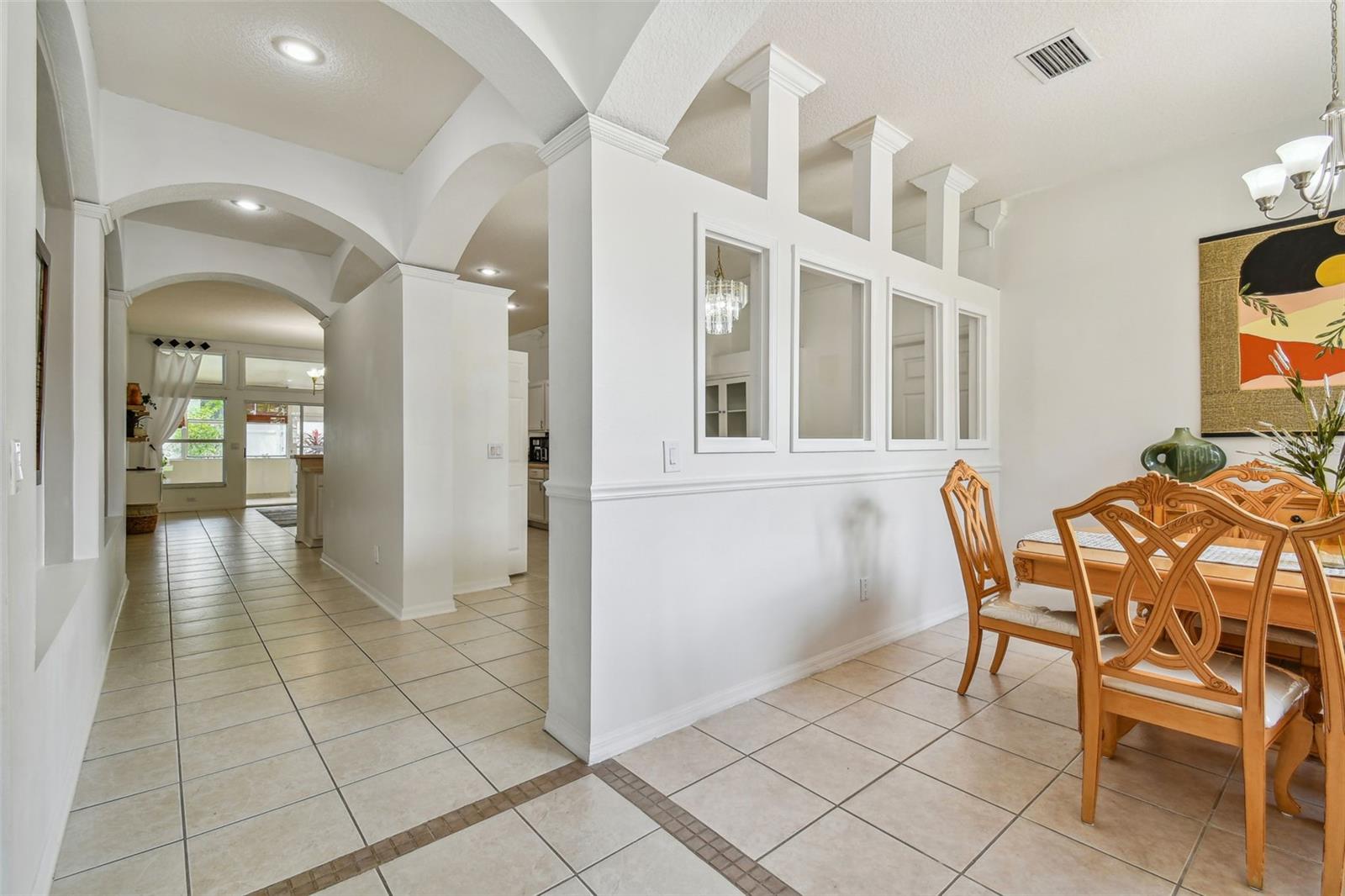 Dining room Impressive Halfmoon Window