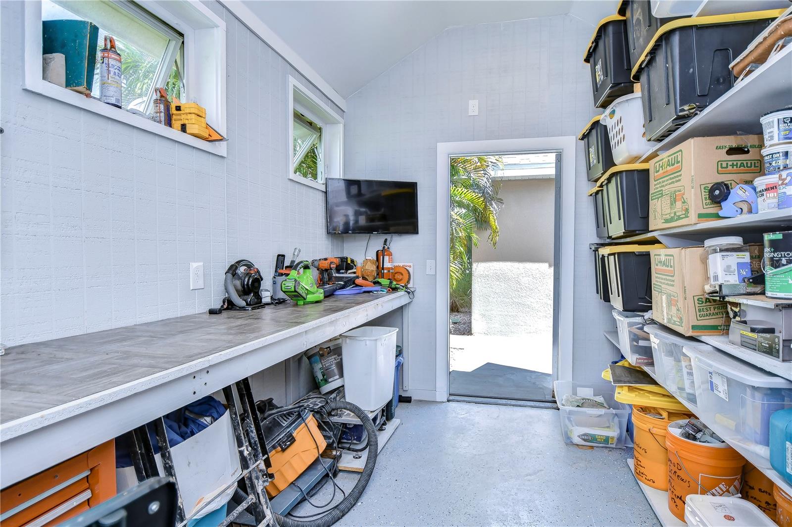 Outdoor man cave can be workshop or storage!