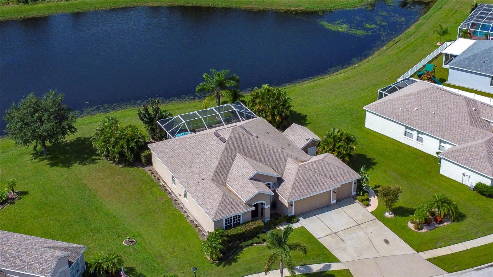 Beautiful back yard with peaceful water views!