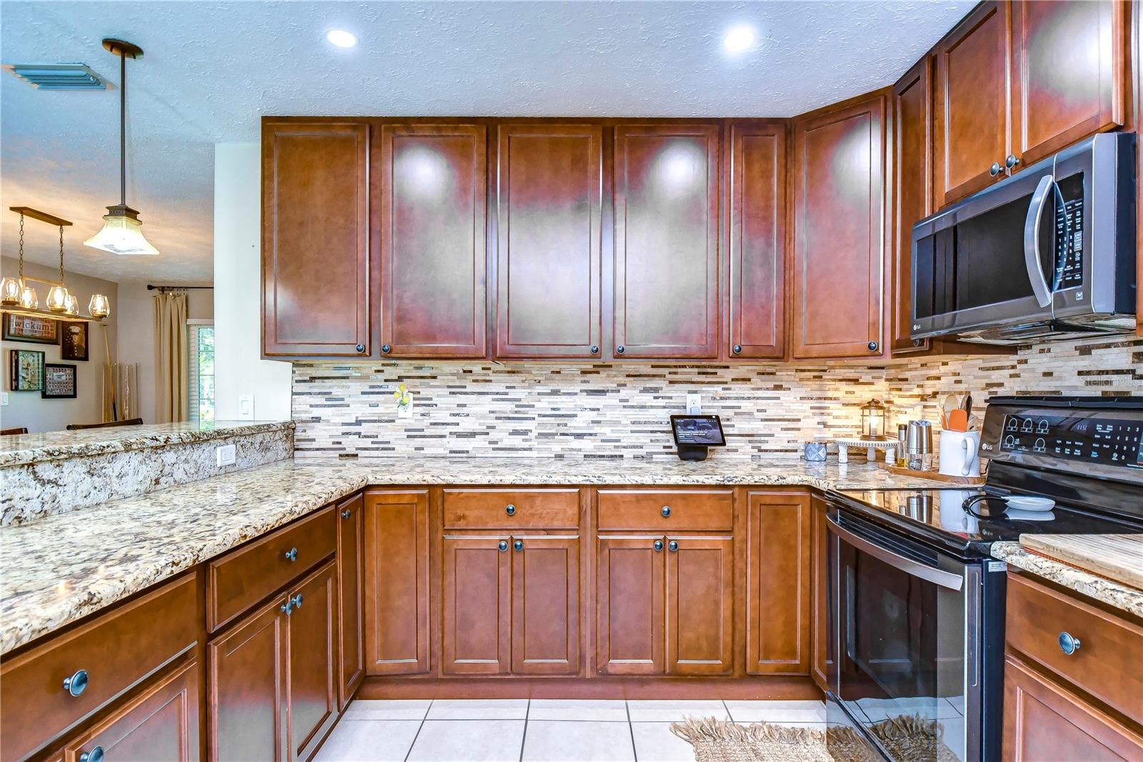 Wood cabinets!