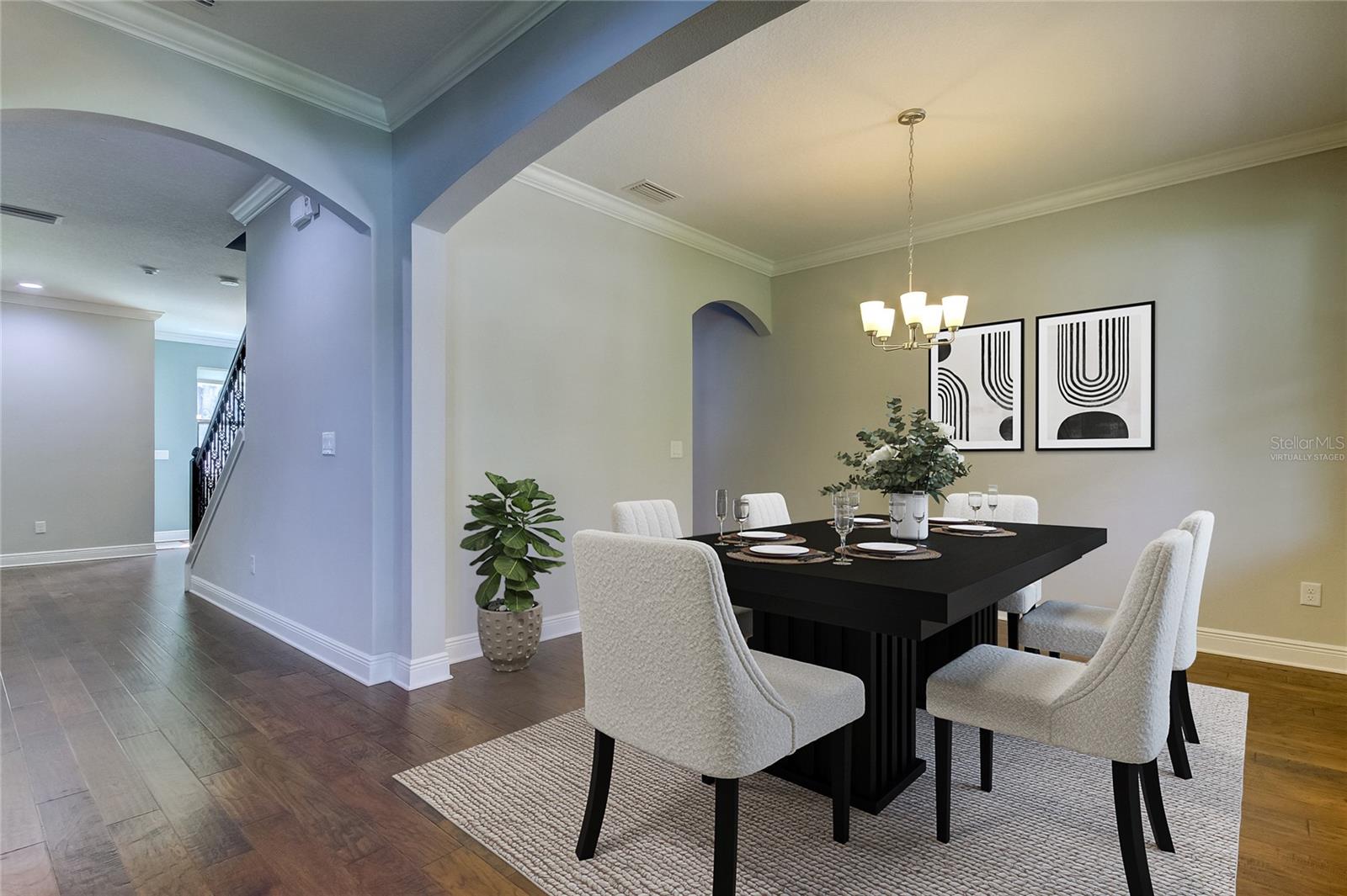 Dining Room virtually staged