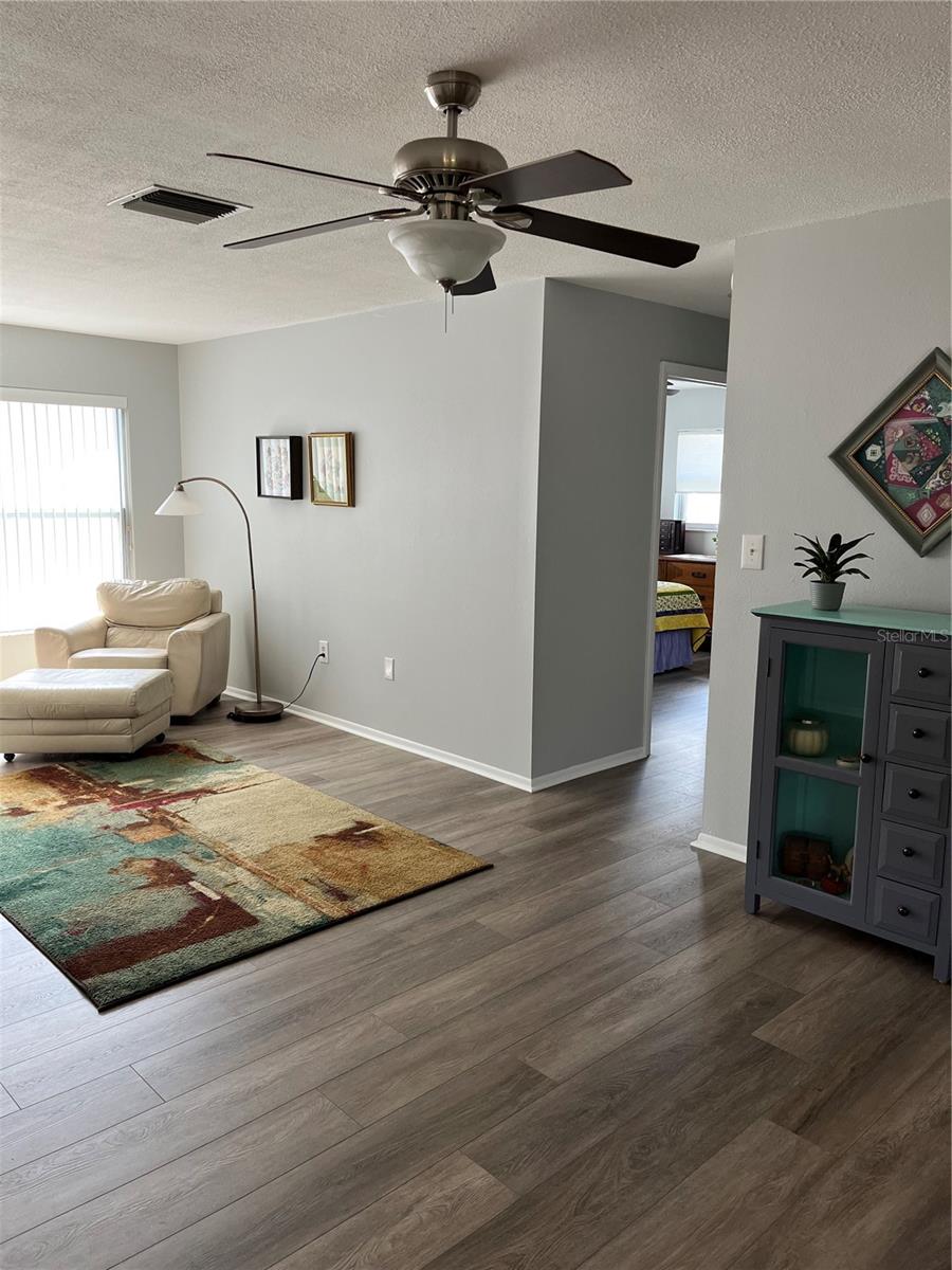 Master bedroom off of the living room area