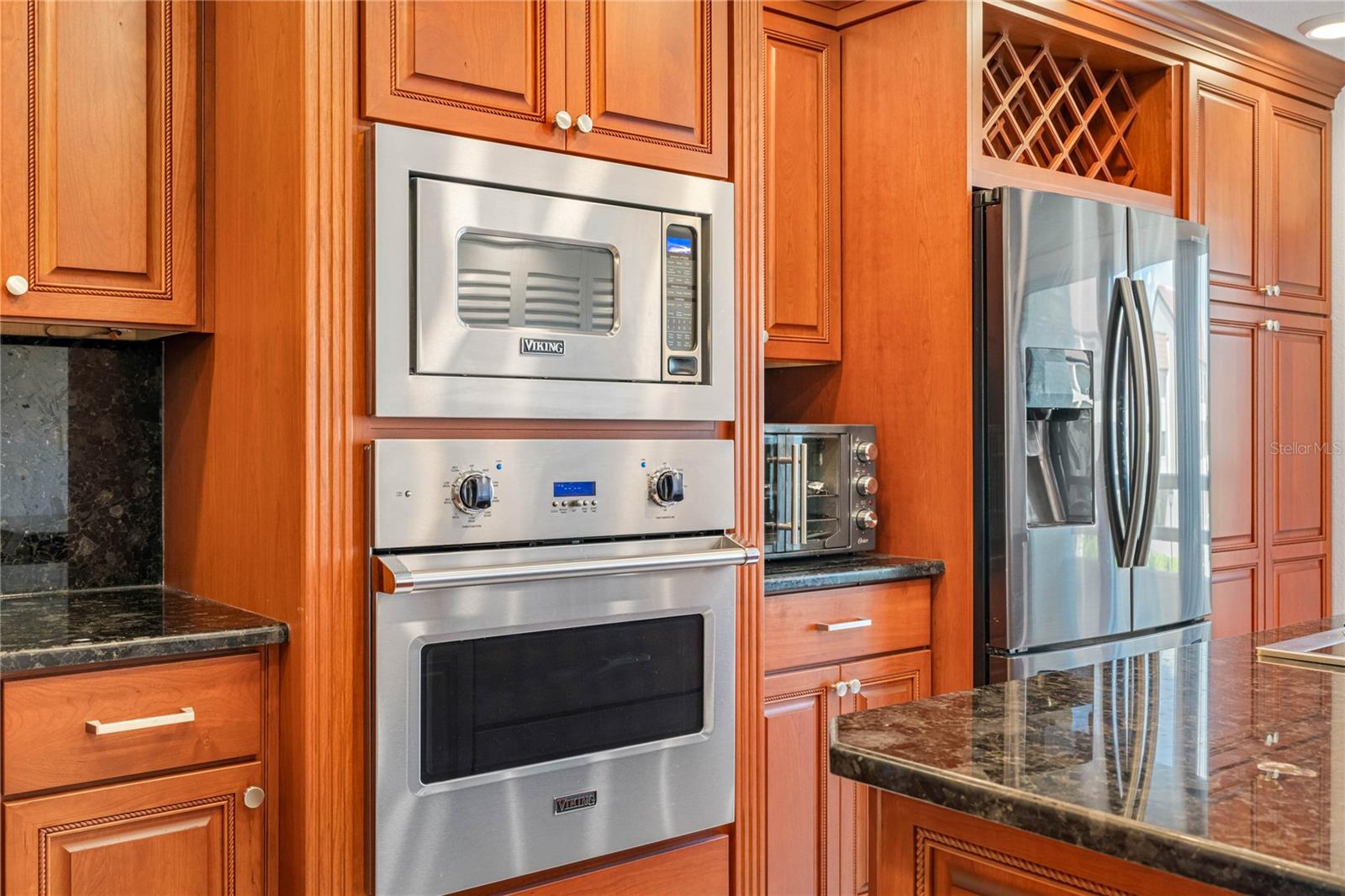 High-end Viking appliances in kitchen