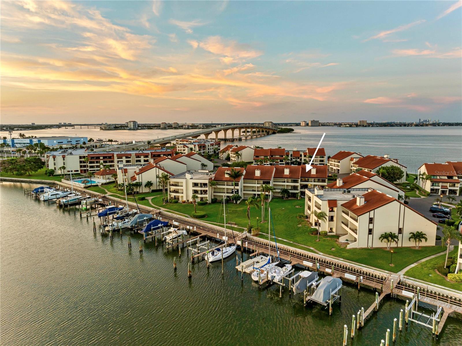 Boat docks at the community