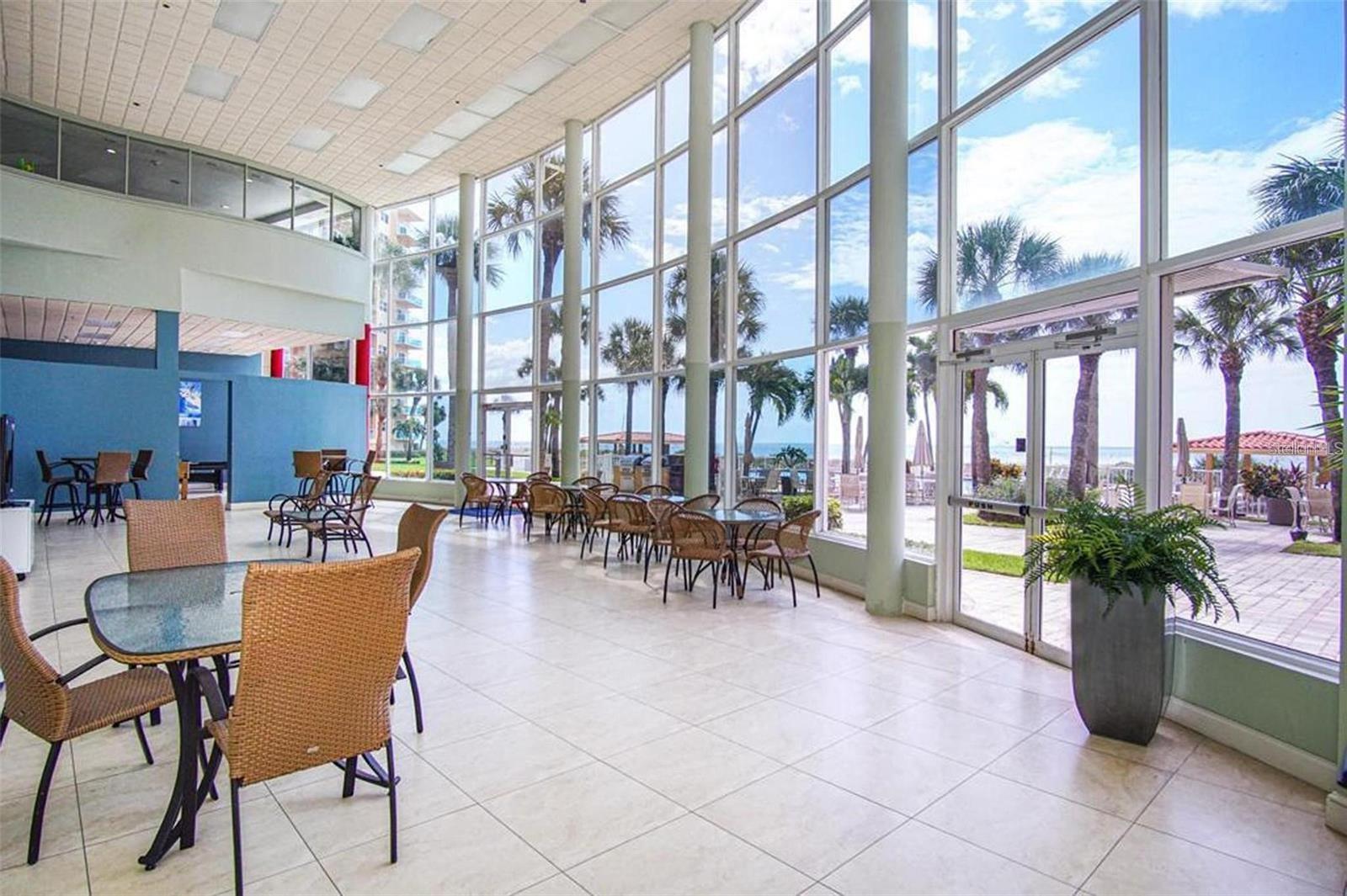 Seating area overlooking the Beach