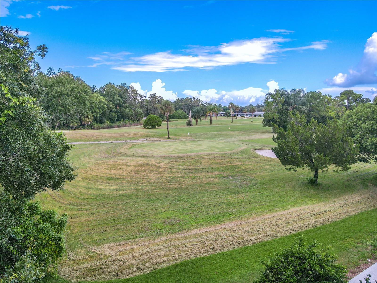 The condo backs up to the 14th Green