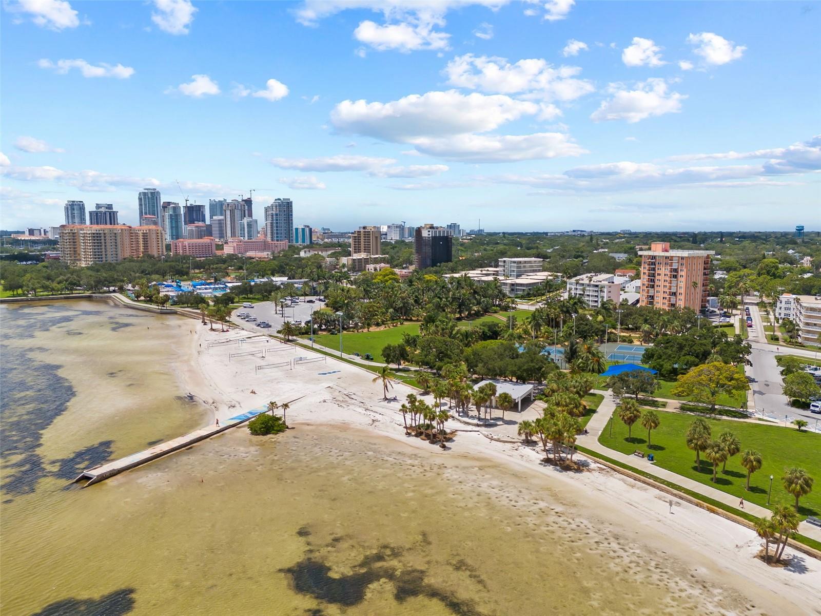 The building is steps away from the North Shore Pool and Aquatic center, seaside walking paths, tennis and volleyball courts.