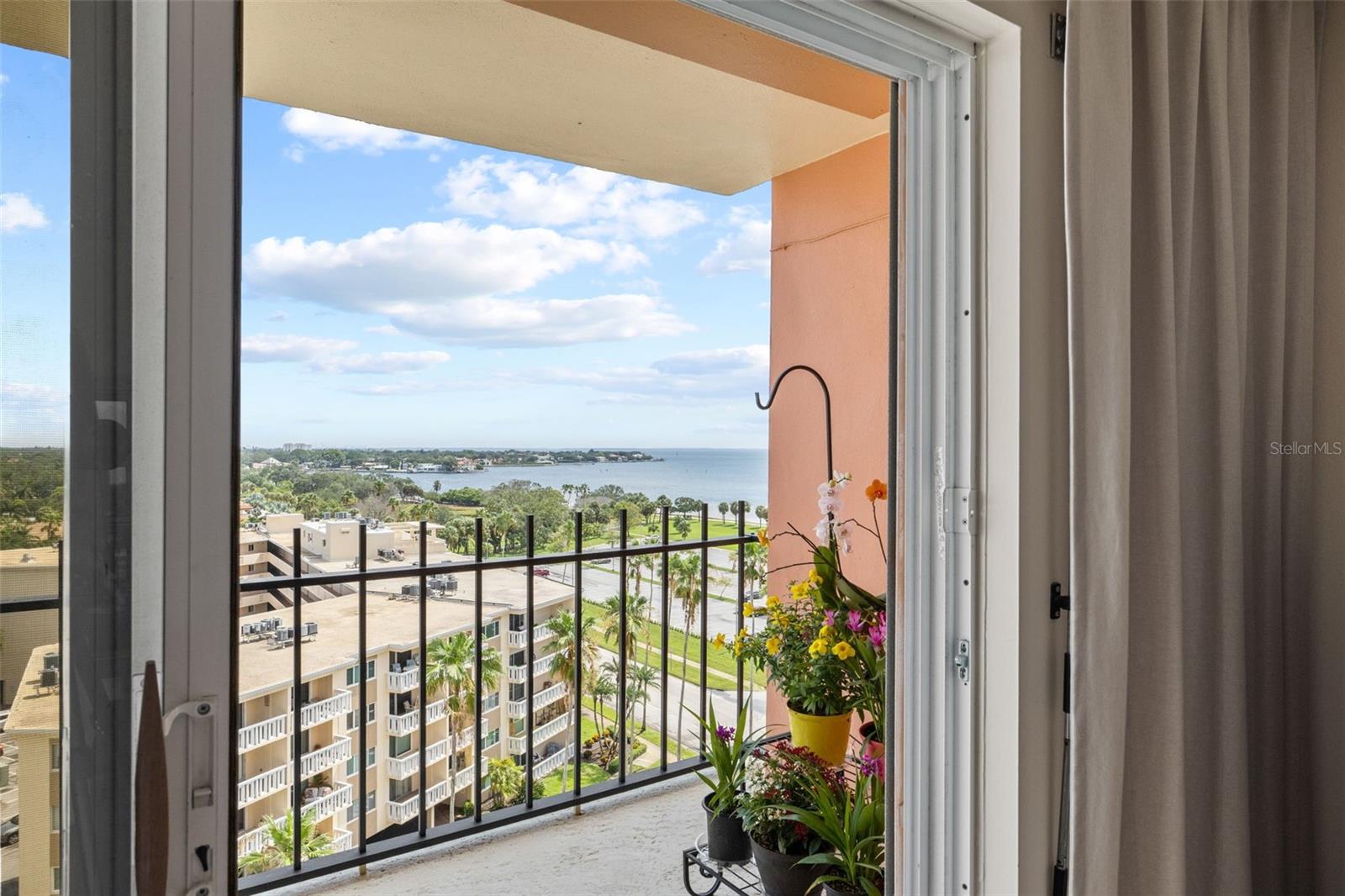 Balcony off the primary bedroom.