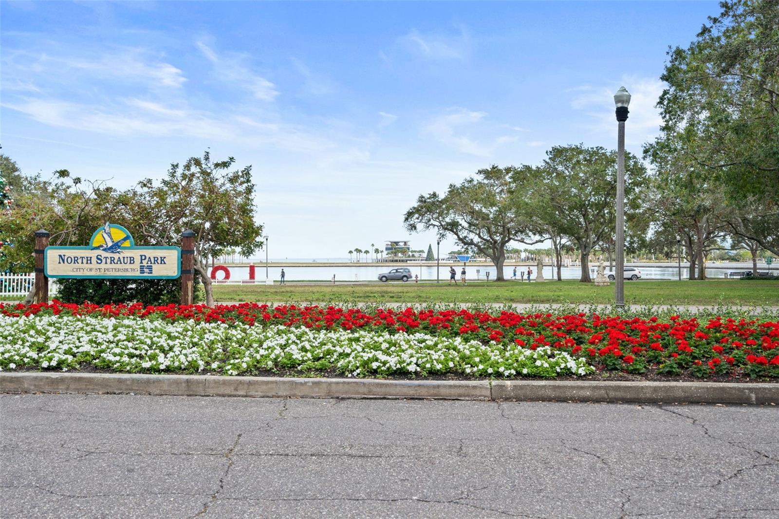 Walk along the water, enjoy holiday festivities and more at nearby Straub Park.