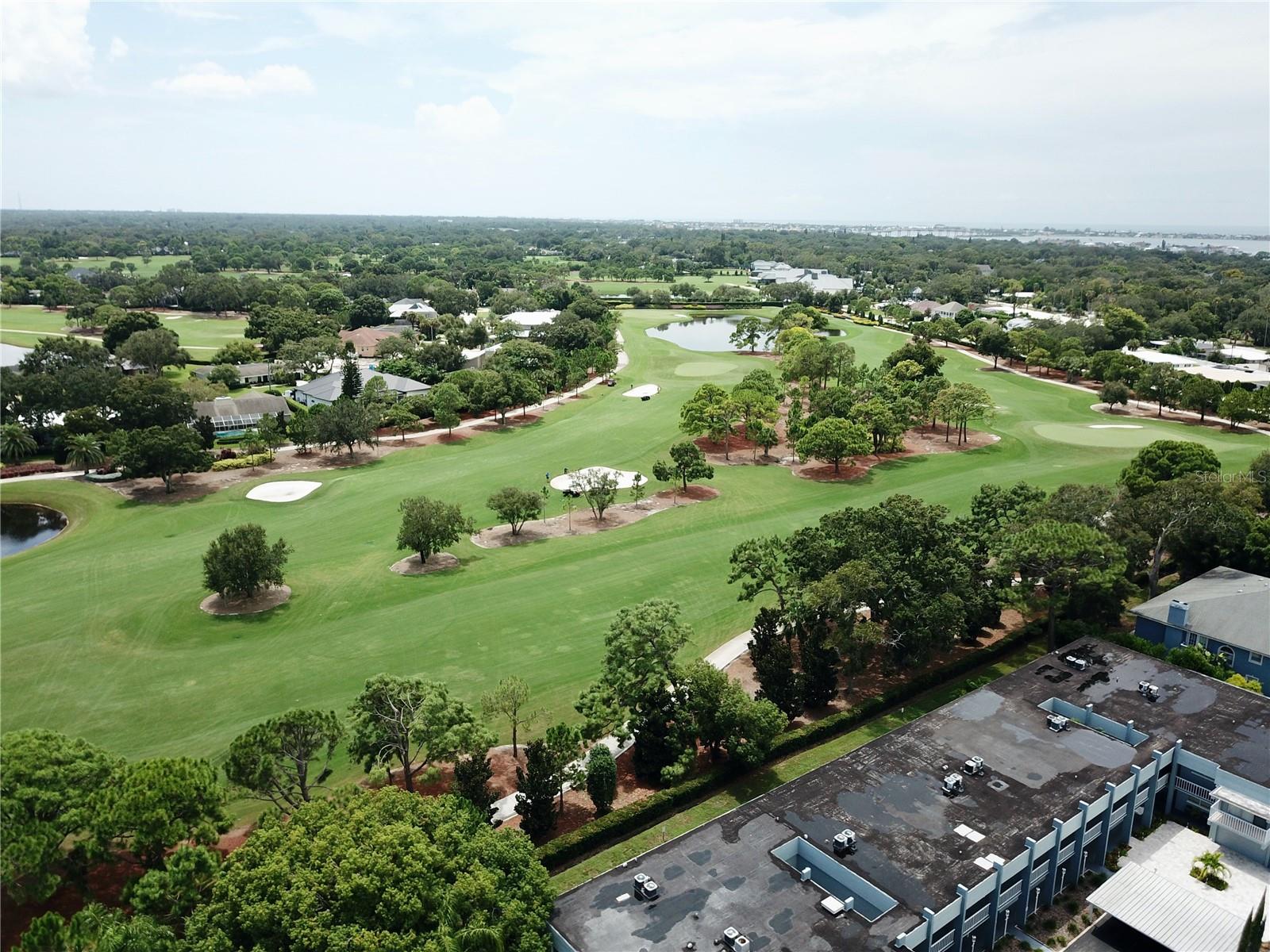 Golf course behind condo