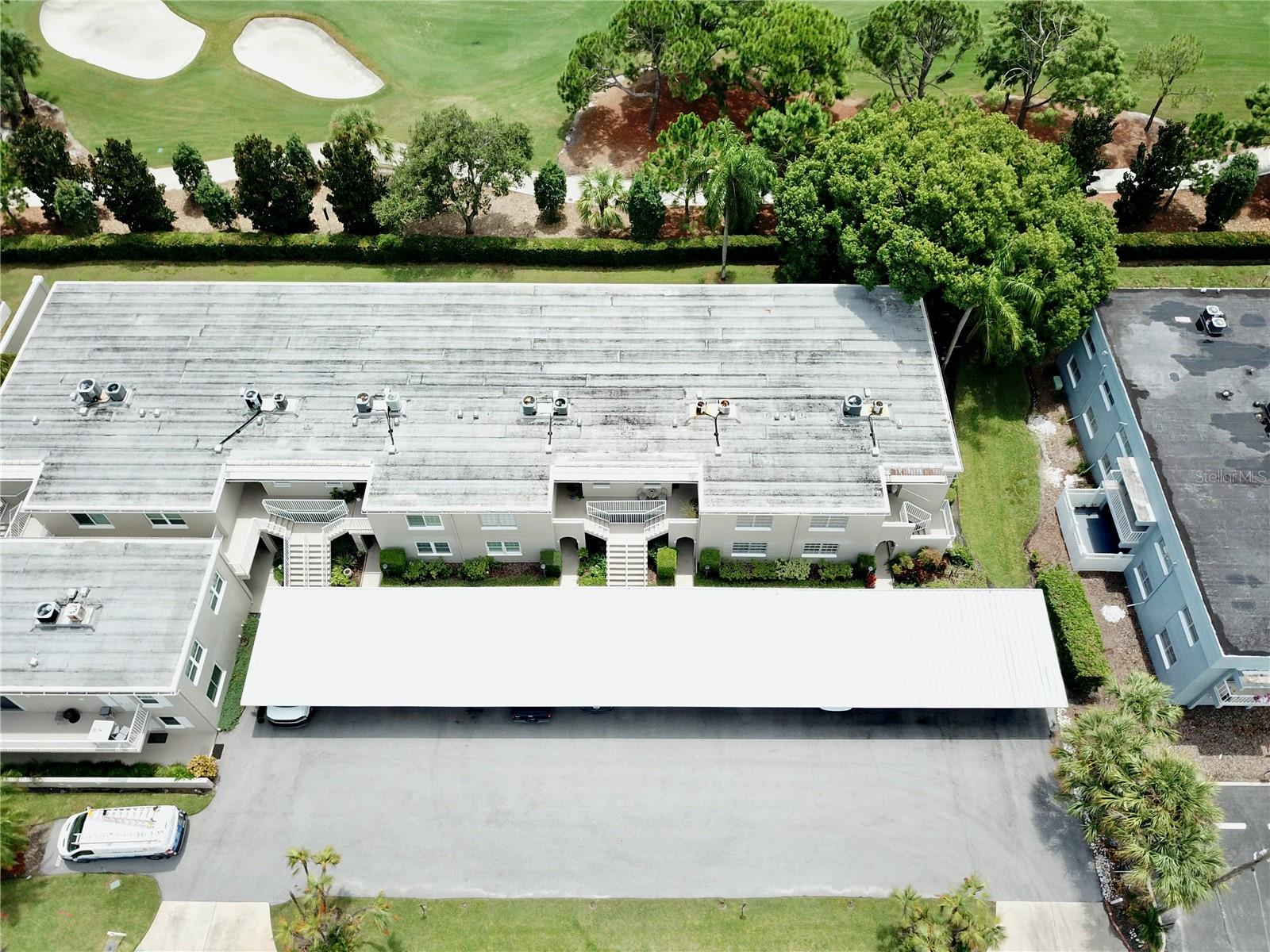 Aerial of condo building